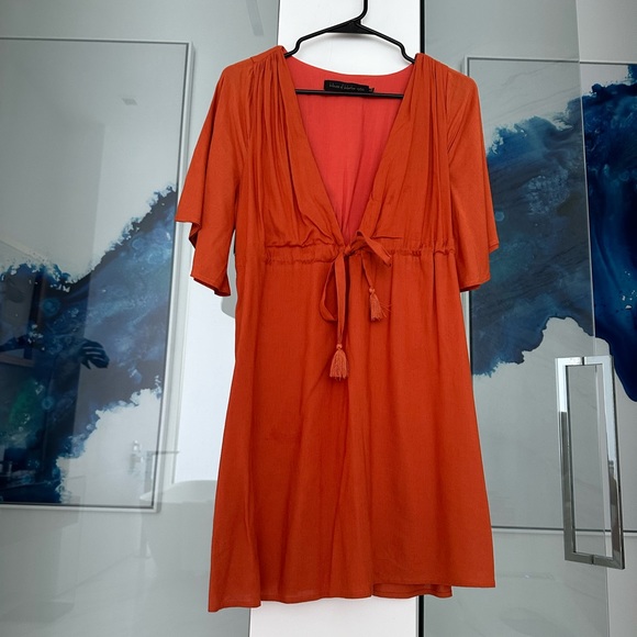 House of Harlow x REVOLVE Rouvella Mini Dress in Rust - Picture 5 of 5